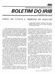 Boletim do IRIB - Edição Nº 165