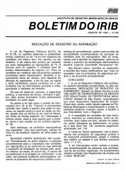 Boletim do IRIB - Edição Nº 188