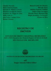 RI ESTUDOS DE DIREITO REGISTRAL IMOBILIÁRIO XXV E XXVI ENCONTROS DOS OFICIAIS DE REGISTRO DE IMÓVEIS