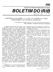 Boletim do IRIB - Edição Nº 204