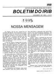 Boletim do IRIB - Edição Nº 211