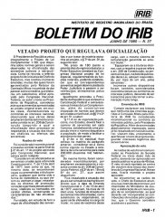 Boletim do IRIB - Edição Nº 37