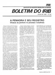 Boletim do IRIB - Edição Nº 62