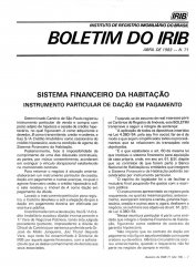 Boletim do IRIB - Edição Nº 71