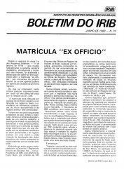 Boletim do IRIB - Edição Nº 73