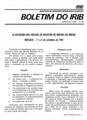 Boletim do IRIB - Edição Nº 85